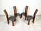 Wood & Leather Chairs by Mario Marenco for Mobil Girgi, Italy, 1970s, Set of 4 2