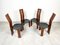 Wood & Leather Chairs by Mario Marenco for Mobil Girgi, Italy, 1970s, Set of 4, Image 2