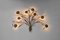 XXL Italienische Moderne Vergoldete Mid-Century Weizen Blätter Wandlampe 7