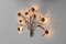 XXL Italienische Moderne Vergoldete Mid-Century Weizen Blätter Wandlampe 2