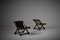 Palisander & Leder Sloucher Chairs von Don Shoemaker, Mexico, 1950er, 2er Set 2