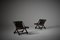 Palisander & Leder Sloucher Chairs von Don Shoemaker, Mexico, 1950er, 2er Set 1