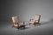 Oak Lounge Chairs by René Gabriel, France, 1946, Set of 2 11