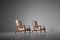 Oak Lounge Chairs by René Gabriel, France, 1946, Set of 2 3