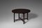 French Stained Ash Wooden Table & Curved Benches, Set of 3 2