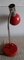Mehrfach verstellbare Schreibtischlampe mit orange lackiertem Metallfuß und Schirm, verchromtem Metallrahmen, Spiralarm & schwarzem Kunststoffbezug, 1970er 3