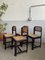 Mid-Century Italian Modern Wooden Dining Chairs, 1970s, Set of 4, Image 1