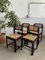 Mid-Century Italian Modern Wooden Dining Chairs, 1970s, Set of 4 3