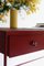 Study Desk in Beetroot with a Drawer in Natural Linoleum from &New 3