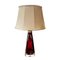 Brass Cranberry Table Lamps by Carl Fagerlund for Orrefors, 1960s, Set of 2 4