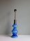 Mid-Century Lamp Base in Blue Opaline Glass, Italy, 1970s 5