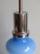 Mid-Century Lamp Base in Blue Opaline Glass, Italy, 1970s 10