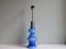 Mid-Century Lamp Base in Blue Opaline Glass, Italy, 1970s 1