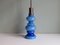 Mid-Century Lamp Base in Blue Opaline Glass, Italy, 1970s 4