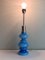 Mid-Century Lampensockel aus blauem Opalglas, Italien, 1970er 2