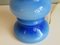 Mid-Century Lamp Base in Blue Opaline Glass, Italy, 1970s 9