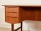 Mid-Century Danish Teak Desk with Shelf 4