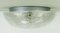 Ceiling Lamp in Thick Ice Glass and Metal from Hillebrand Lighting, 1970s or 1980s, Image 1