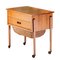 Danish Sewing Trolley in Walnut with Basket, 1960s, Image 1