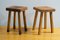 Vintage Wood Stools by Charlotte Perriand for Mountain Les Arcs, 1960s, Set of 2 1