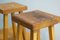 Vintage Wood Stools by Charlotte Perriand for Mountain Les Arcs, 1960s, Set of 2 18
