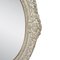 Neoclassical Spanish Empire Oval Silver Mirror in Hand-Carved Wood, 1970, Image 3