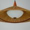 Mid-Century Cord, Teak & Acrylic Pendant Lamp from Temde, Switzerland, 1960s 9