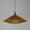 Mid-Century Cord, Teak & Acrylic Pendant Lamp from Temde, Switzerland, 1960s 7