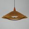 Mid-Century Cord, Teak & Acrylic Pendant Lamp from Temde, Switzerland, 1960s 4