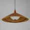 Mid-Century Cord, Teak & Acrylic Pendant Lamp from Temde, Switzerland, 1960s 8