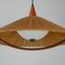 Mid-Century Cord, Teak & Acrylic Pendant Lamp from Temde, Switzerland, 1960s 12
