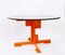 Italian Orange Dining Table in Wood and Black Granite from Azucena, 1980s 2