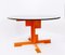 Italian Orange Dining Table in Wood and Black Granite from Azucena, 1980s, Image 2