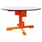 Italian Orange Dining Table in Wood and Black Granite from Azucena, 1980s, Image 1