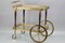 French Hollywood Regency Brass and Glass Bar Cart or Drinks Trolley, Image 7