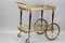 French Hollywood Regency Brass and Glass Bar Cart or Drinks Trolley, Image 5