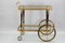 French Hollywood Regency Brass and Glass Bar Cart or Drinks Trolley, Image 6