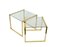 Mid-Century Italian Brass & Crystal Glass Nesting Tables, 1970s, Set of 2, Image 12