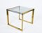 Mid-Century Italian Brass & Crystal Glass Nesting Tables, 1970s, Set of 2 8