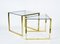 Mid-Century Italian Brass & Crystal Glass Nesting Tables, 1970s, Set of 2 11