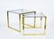 Mid-Century Italian Brass & Crystal Glass Nesting Tables, 1970s, Set of 2, Image 11