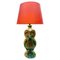 Lampadaire Fat Lava Owl en Vernis Orange et Vert par Walter Gerhards 1