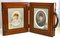 Großer doppelter klappbarer Reise-Bilderrahmen aus Holz, 1870er 8