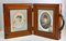 Large Wooden Double Folding Travel Picture Frame, 1870s, Image 7