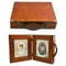 Großer doppelter klappbarer Reise-Bilderrahmen aus Holz, 1870er 1