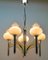 Chandelier with 5 Opaline Glass Globes, Image 15