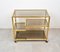 Serving Bar Cart in Brass and Smoked Glass, Italy, 1970s 7