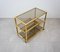 Serving Bar Cart in Brass and Smoked Glass, Italy, 1970s 11