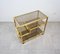 Serving Bar Cart in Brass and Smoked Glass, Italy, 1970s 8