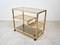 Serving Bar Cart in Brass and Smoked Glass, Italy, 1970s 2